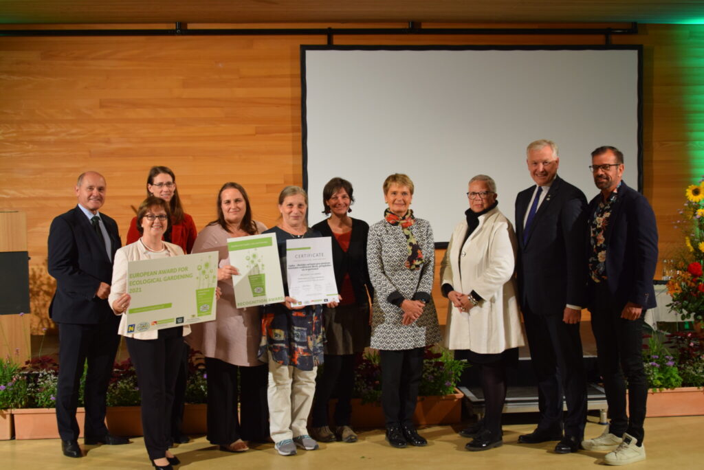 Slavnostní předávání ocenění "European Award for Ecological Gardening 2021"