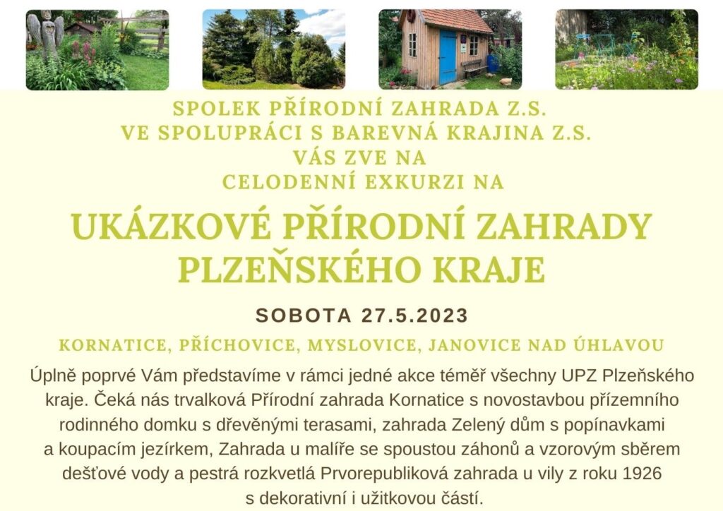 Exkurze po ukázkových přírodních zahradách Plzeňského kraje 27.5.2023