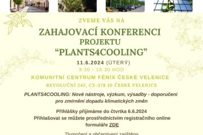 Zahajovací konference projektu “Plants4cooling” – 11.6.2024