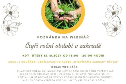 Webinář “Čtyři roční období v zahradě” – 15.10.2024