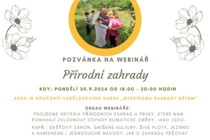 Webinář “Přírodní zahrady” – 30.9.2024